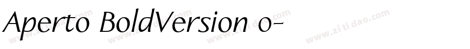Aperto BoldVersion 0字体转换